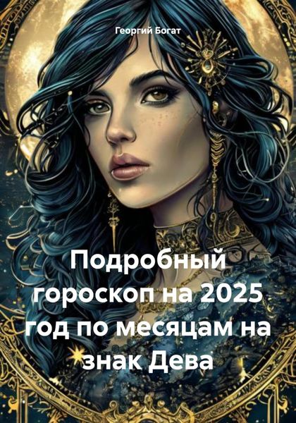 Обложка книги «Подробный гороскоп на 2025 год по месяцам на знак Дева»