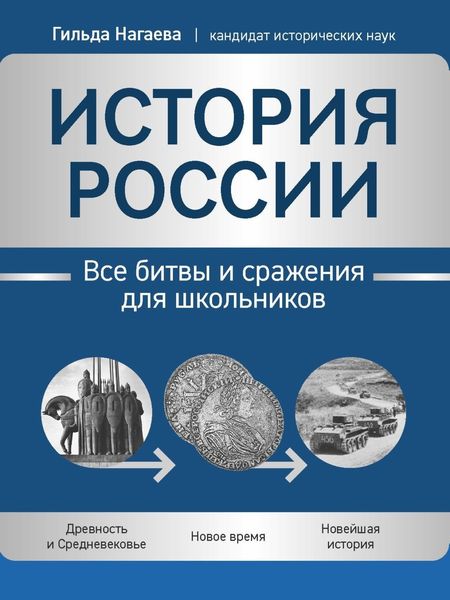 Обложка книги  «История России. Все битвы и сражения для школьников»