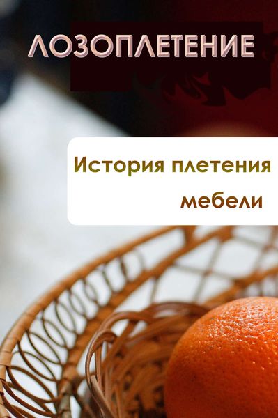Обложка книги  «История плетения мебели»