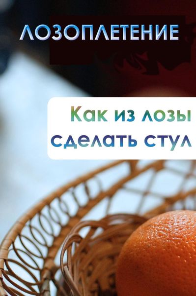 Обложка книги  «Как из лозы сделать стул»