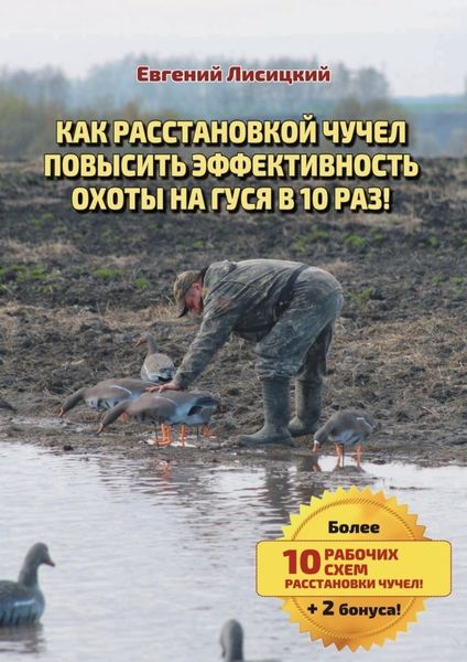 Обложка книги  «Как расстановкой чучел повысить эффективность охоты на гуся в 10 раз!»