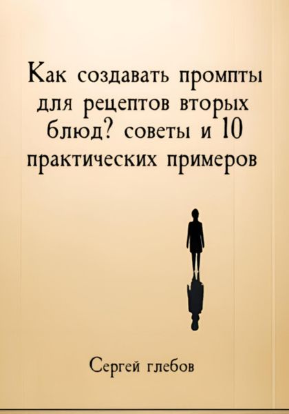 Обложка книги  «Как создавать промпты для рецептов вторых блюд? советы и 10 практических примеров»