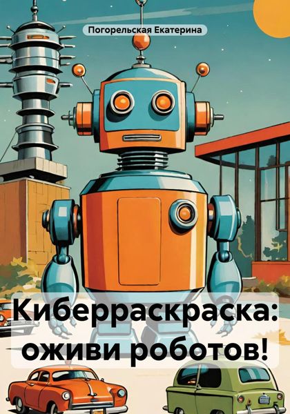 Обложка книги  «Киберраскраска: оживи роботов!»