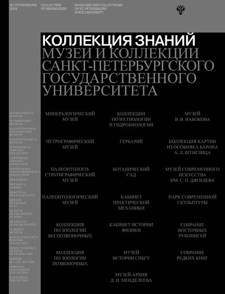Обложка книги  «Коллекция знаний. Музеи и коллекции Санкт-Петербургского государственного университета»