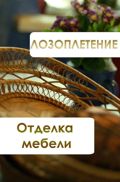 Обложка книги  «Лозоплетение. Отделка мебели»