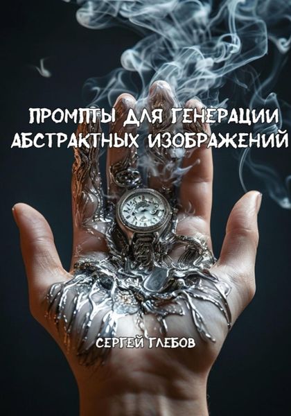 Обложка книги  «Промпты для генерации абстрактных изображений»