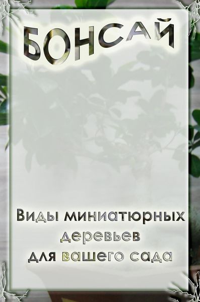 Обложка книги  «Виды миниатюрных деревьев для вашего сада»