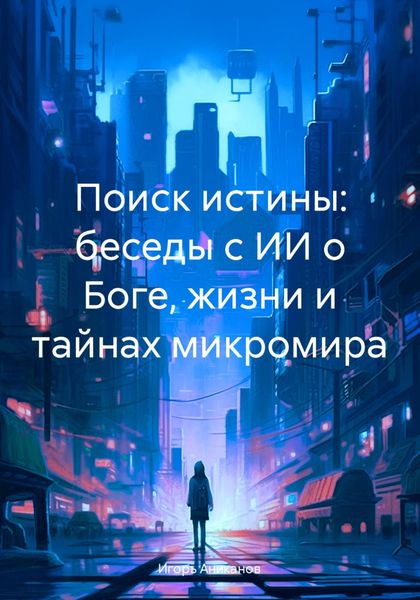 Обложка книги  «Поиск истины: беседы с ИИ о Боге, жизни и тайнах микромира»