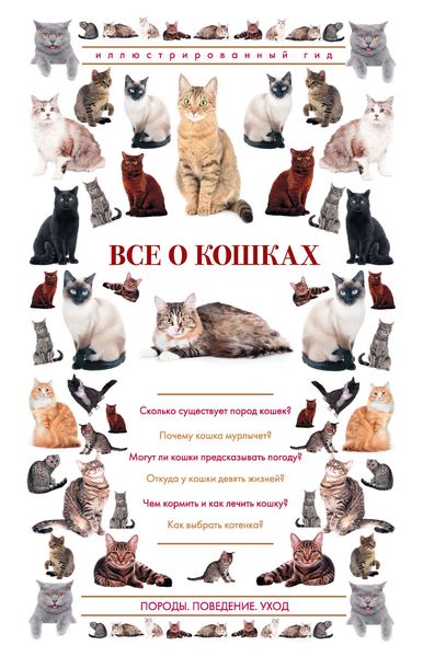 Обложка книги  «Все о кошках. Иллюстрированный гид»