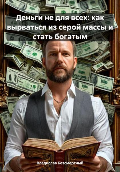 Обложка книги  «Деньги не для всех: как вырваться из серой массы и стать богатым»