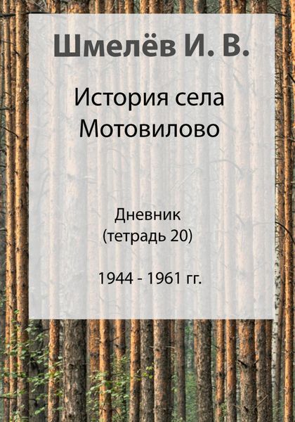 Обложка книги  «История села Мотовилово. Дневник. Тетрадь 20»
