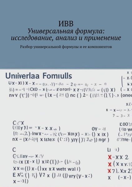 Обложка книги  «Универсальная формула: исследование, анализ и применение. Разбор универсальной формулы и ее компонентов»