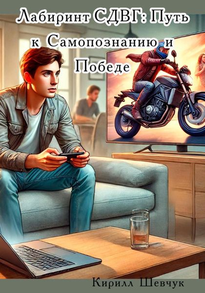Обложка книги  «Лабиринт СДВГ: Путь к Самопознанию и Победе»