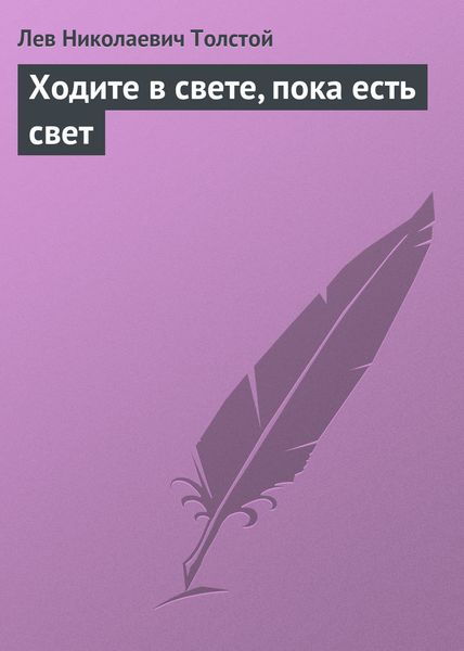Обложка книги  «Ходите в свете, пока есть свет»