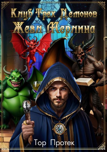 Обложка книги  «Клуб трех демонов. Жезл Мерлина»