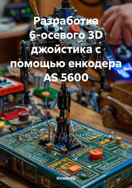 Обложка книги  «Разработка 6-осевого 3D джойстика с помощью енкодера AS 5600»