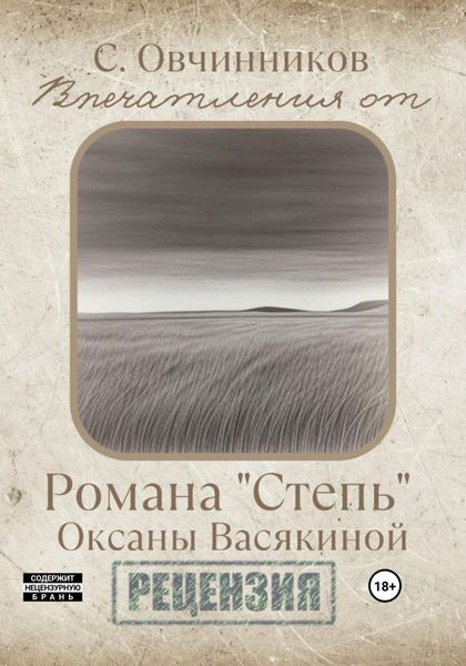 Обложка книги  «Впечатления от романа «Степь» Оксаны Васякиной. Рецензия»