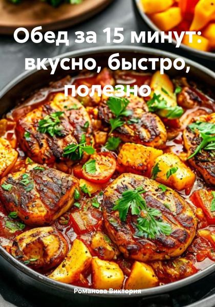 Обложка книги  «Обед за 15 минут: вкусно, быстро, полезно»