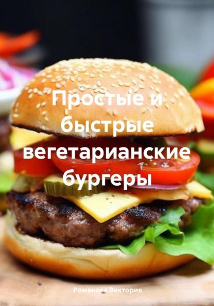 Обложка книги «Простые и быстрые вегетарианские бургеры»