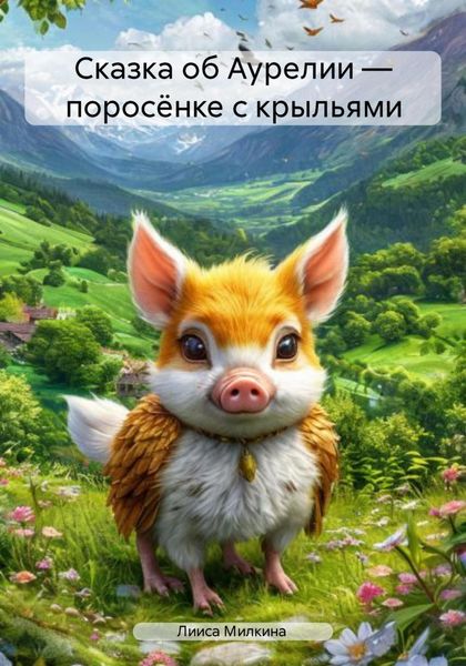 Обложка книги  «Сказка об Аурелии – поросёнке с крыльями»