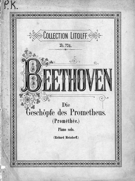 Обложка книги  «Promethee (Die Geschopfe des Prometheus) de Beethoven»