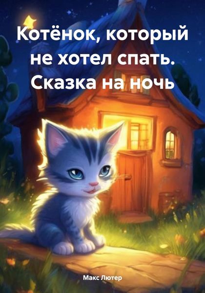 Обложка книги  «Котёнок, который не хотел спать. Сказка на ночь»