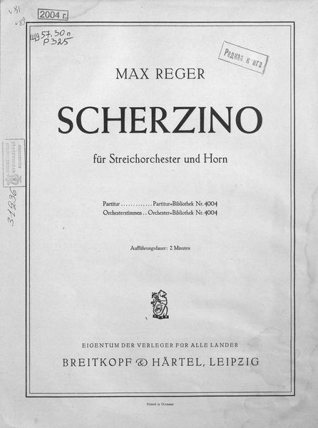 Обложка книги  «Scherzino»