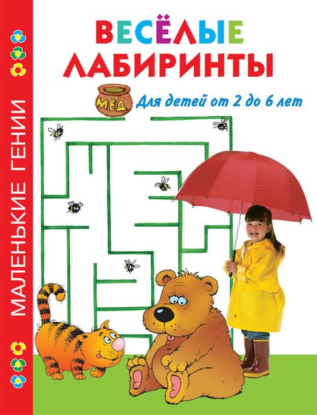 Обложка книги  «Весёлые лабиринты. Для детей от 2 до 6 лет»
