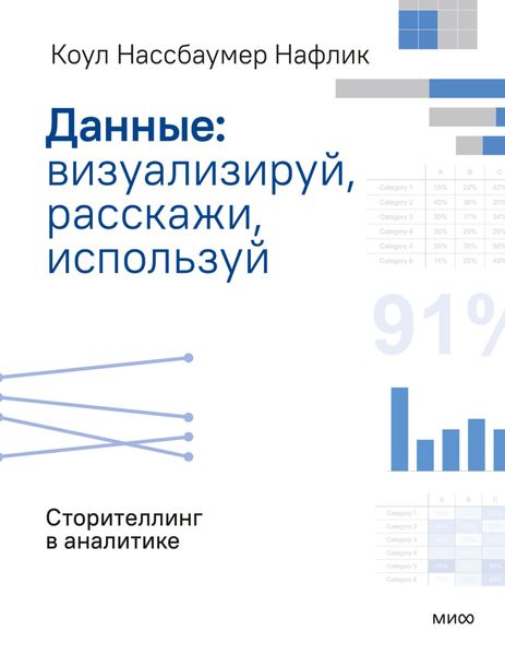 Обложка книги  «Данные: визуализируй, расскажи, используй. Сторителлинг в аналитике»