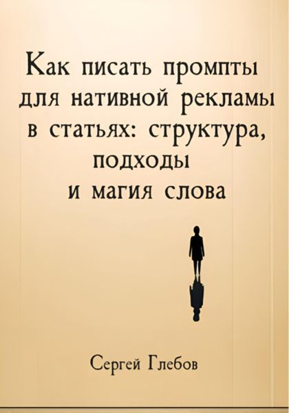 Обложка книги  «Как писать промпты для нативной рекламы в статьях: структура, подходы и магия слова»