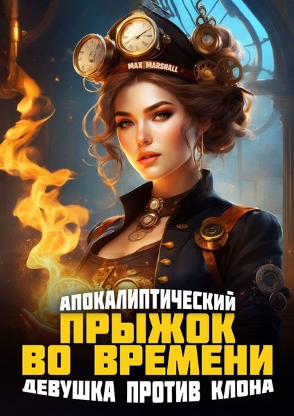 Обложка книги  «Апокалиптический прыжок во времени: Девушка против клона»