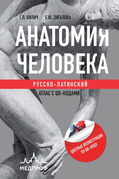 Обложка книги  «Анатомия человека. Русско-латинский атлас с QR-кодами»