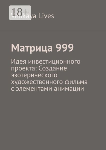 Обложка книги  «Матрица 999. Идея инвестиционного проекта: Создание эзотерического художественного фильма с элементами анимации»