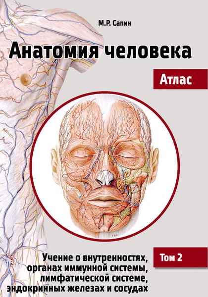 Обложка книги  «Анатомия человека. Атлас. Том 2. Учение о внутренностях, органах иммунной системы, лимфатической системе, эндокринных железах и сосудах»