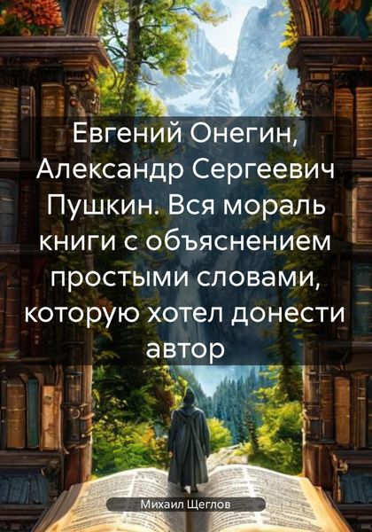 Обложка книги  «Евгений Онегин, Александр Сергеевич Пушкин. Вся мораль книги с объяснением простыми словами, которую хотел донести автор»