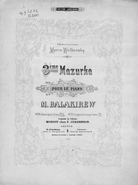 Обложка книги  «3-eme Mazurka»
