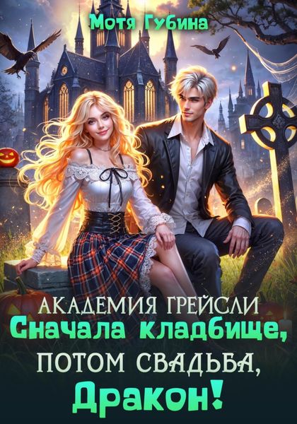Обложка книги  «Академия Грейсли. Сначала кладбище, потом свадьба, Дракон!»