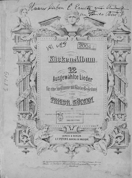 Обложка книги  «12 Ausgewahlte Lieder fur eine Singstimme mit Klavier-Begleitung v. Friedr. Kucken»