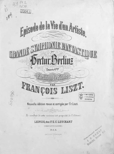 Обложка книги  «Episode de la Vie d'un Artiste»