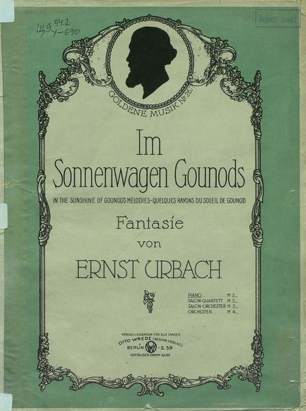 Обложка книги  «Im Sonnenwagen Gounods»
