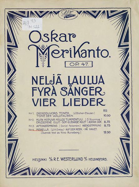 Обложка книги  «Merella [J. H. Erkko]»