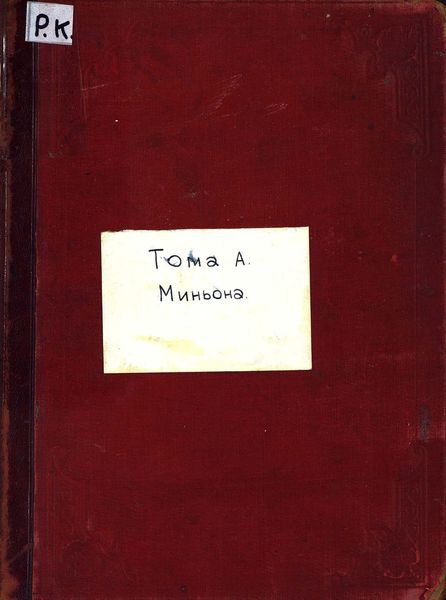 Обложка книги  «Миньон»
