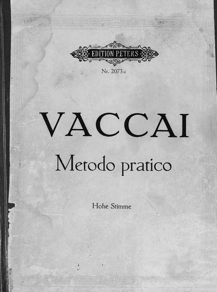 Обложка книги  «Praktische Schule des italienischen Gesanges v. N. Vaccai»