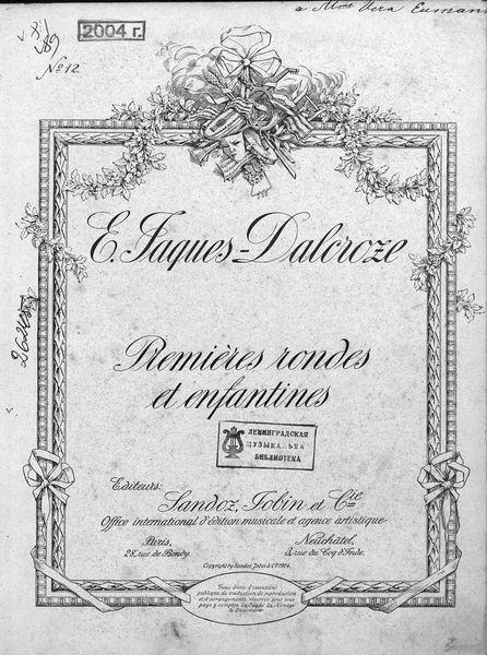 Обложка книги  «Premieres rondes et enfantines»