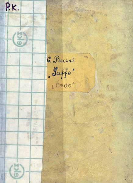 Обложка книги  «Saffo»