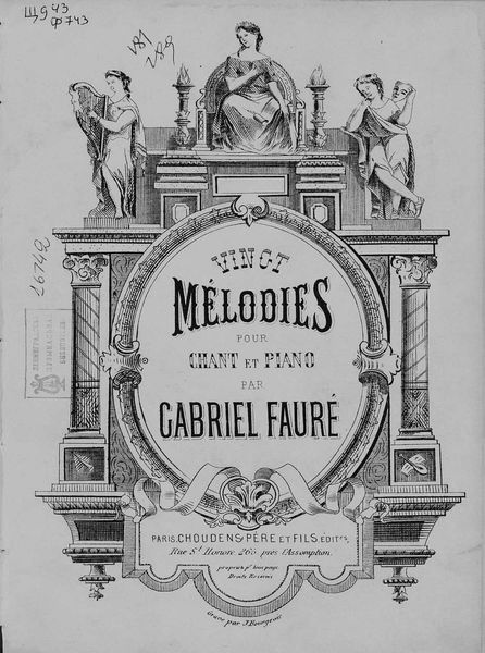 Обложка книги «Vingt melodies pour chant et piano par Gabriel Faure»