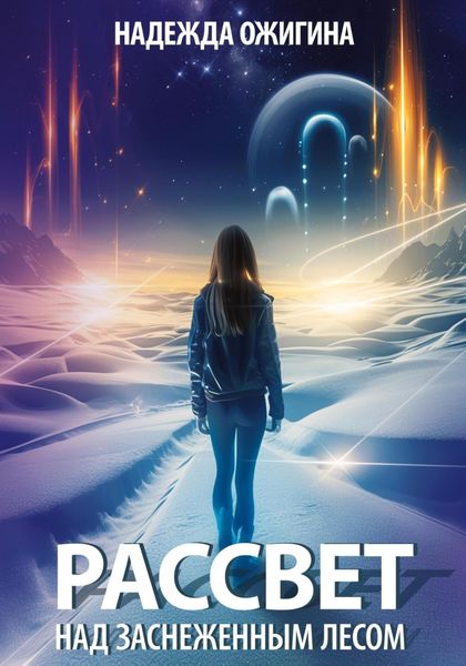 Обложка книги  «Рассвет над заснеженным лесом»