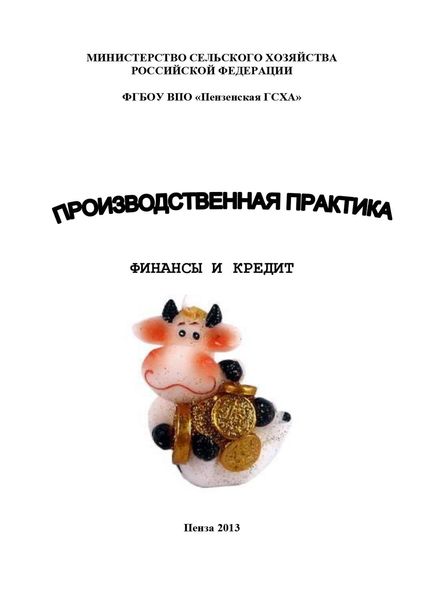 Обложка книги «Производственная практика. Финансы и кредит»