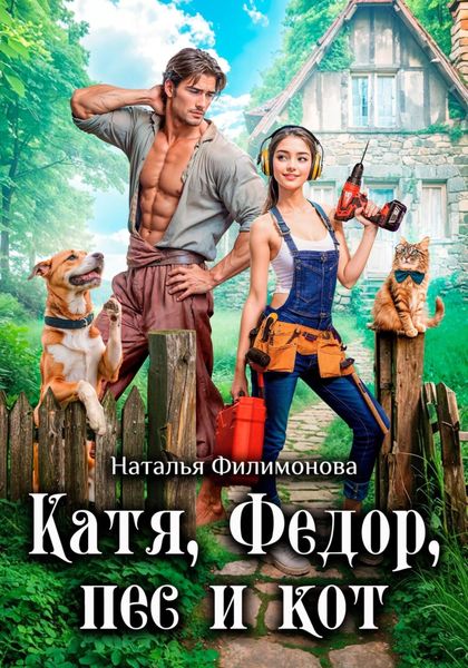 Обложка книги «Катя, Фёдор, пёс и кот»