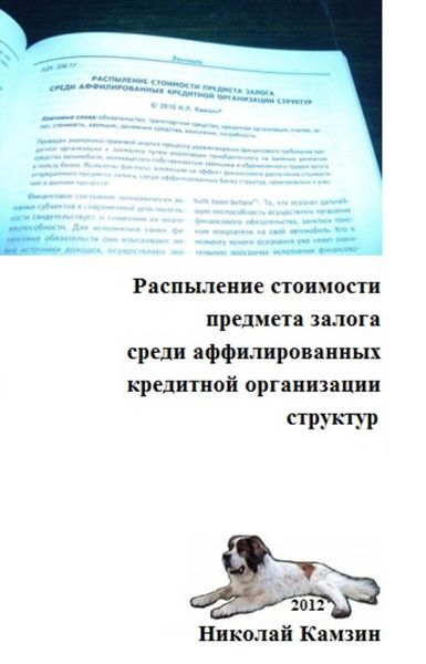 Обложка книги «Распыление стоимости предмета залога среди аффилированных кредитной организации структур»